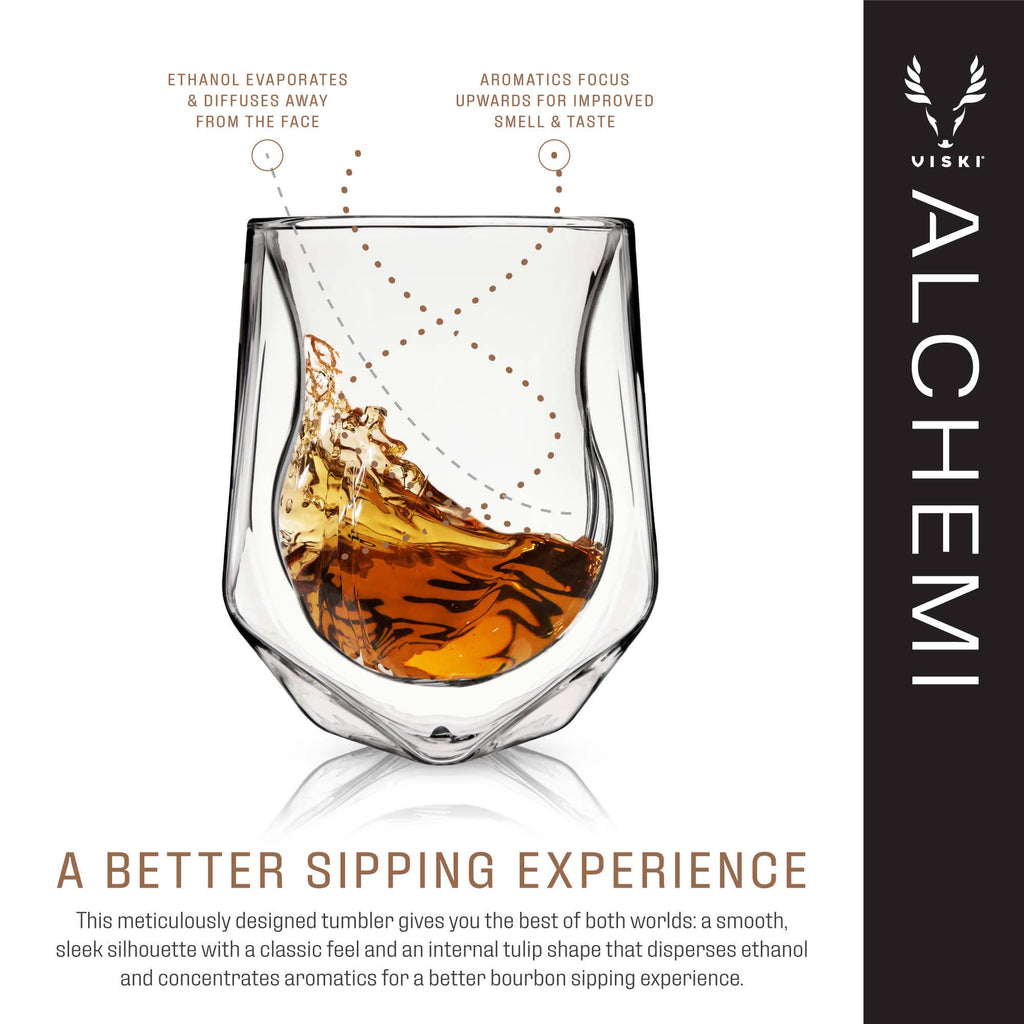 Alchemi™ Double Walled Aerating Tasting Glass Set of 2