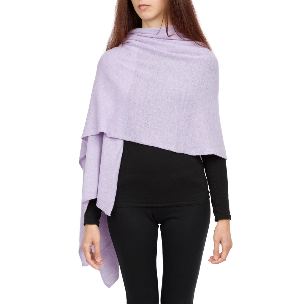 Benny Top - Classic pure cashmere stole for women: Rosa baby