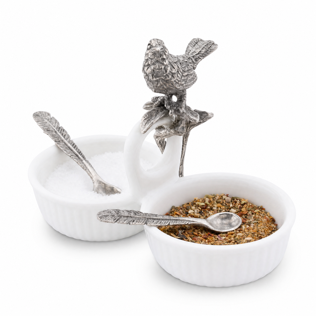 Song Bird Dbl Salt Cellar