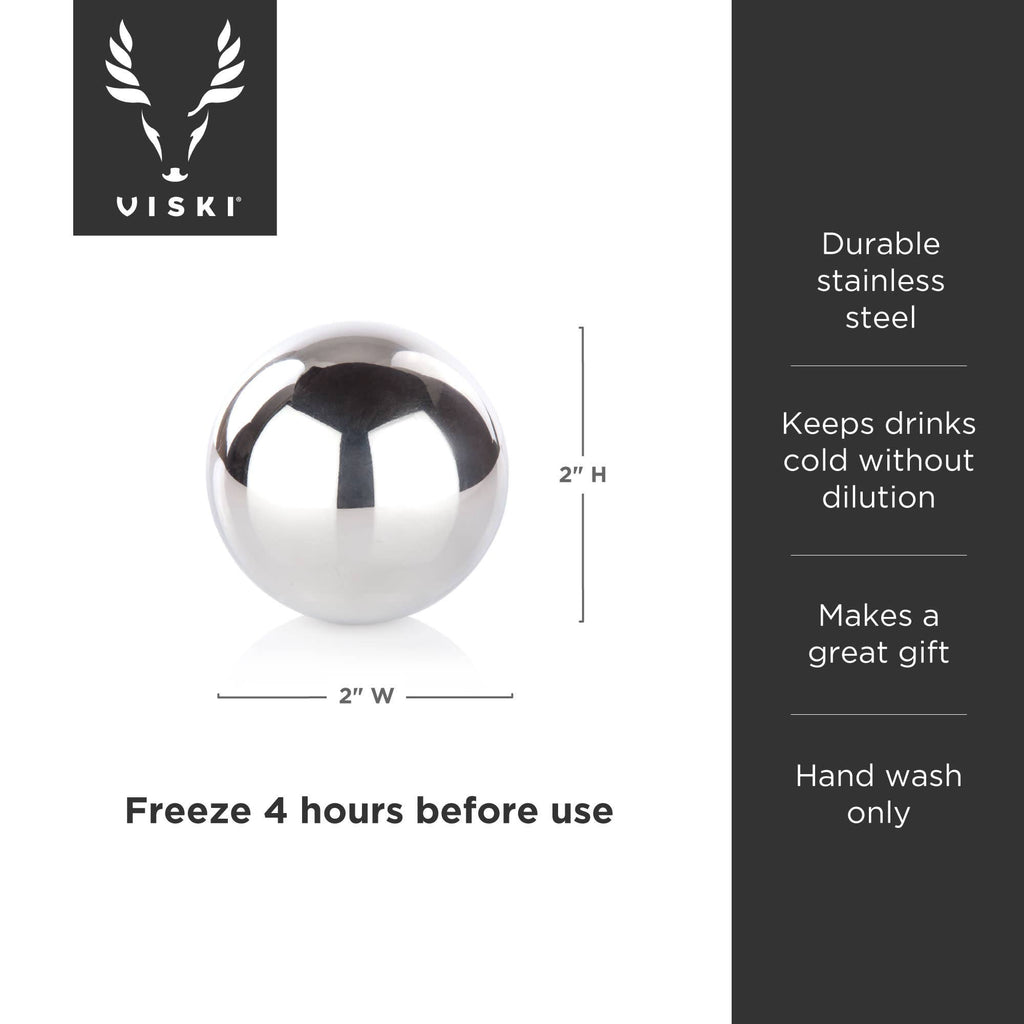 Glacier Rocks® Large Stainless Steel Whiskey Ball