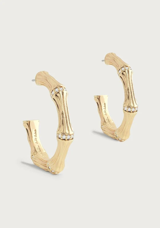 Bamboo Single Hoop Earrings