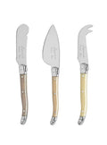 Laguiole 3-Piece Mother of Pearl Cheese Knife Set