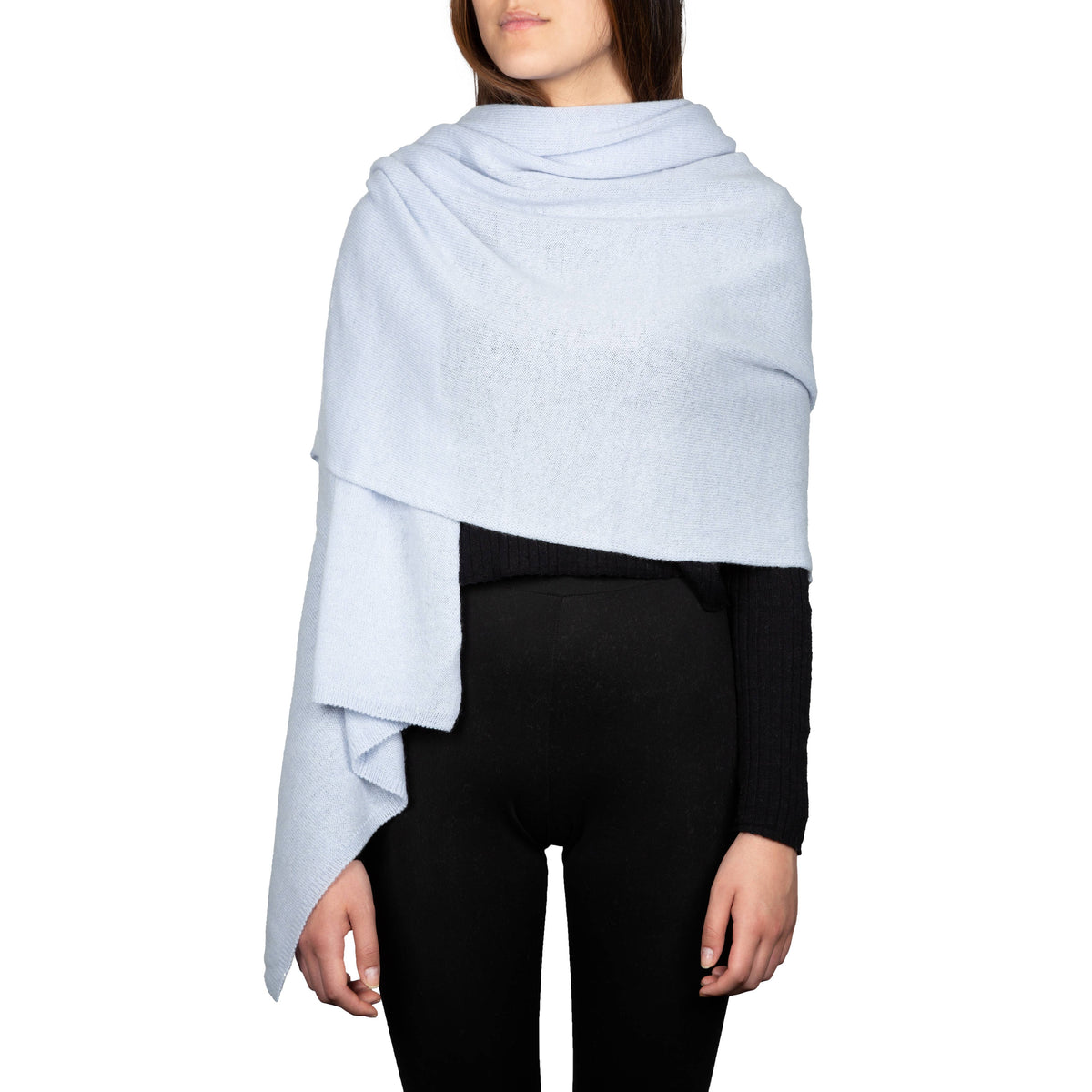 Benny Top - Classic pure cashmere stole for women: Rosa baby