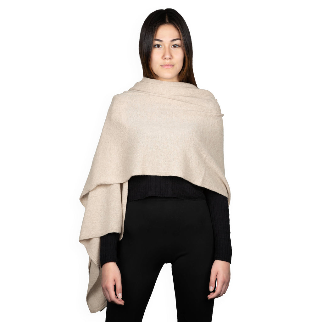 Benny Top - Classic pure cashmere stole for women: Rosa baby