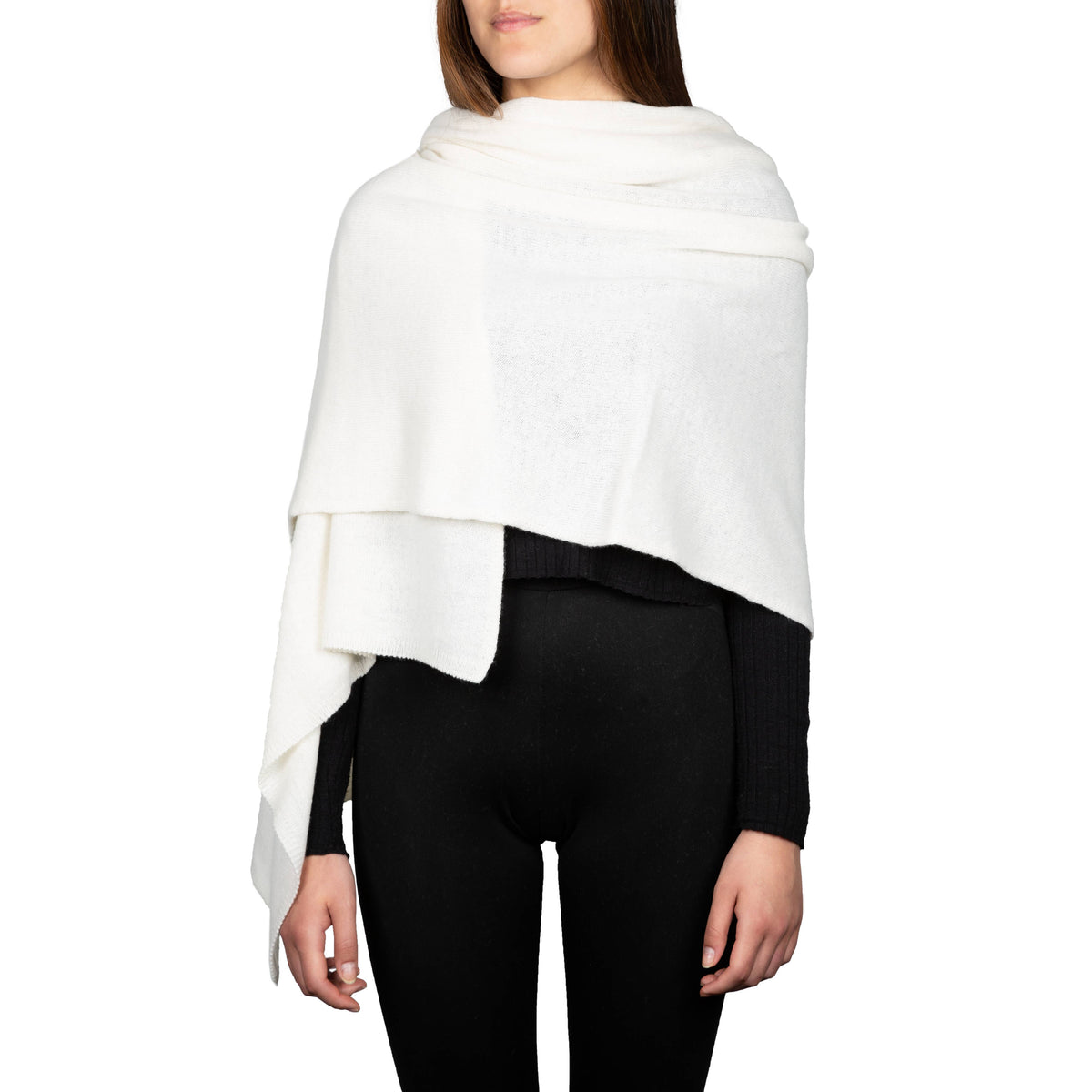 Benny Top - Classic pure cashmere stole for women: Rosa baby