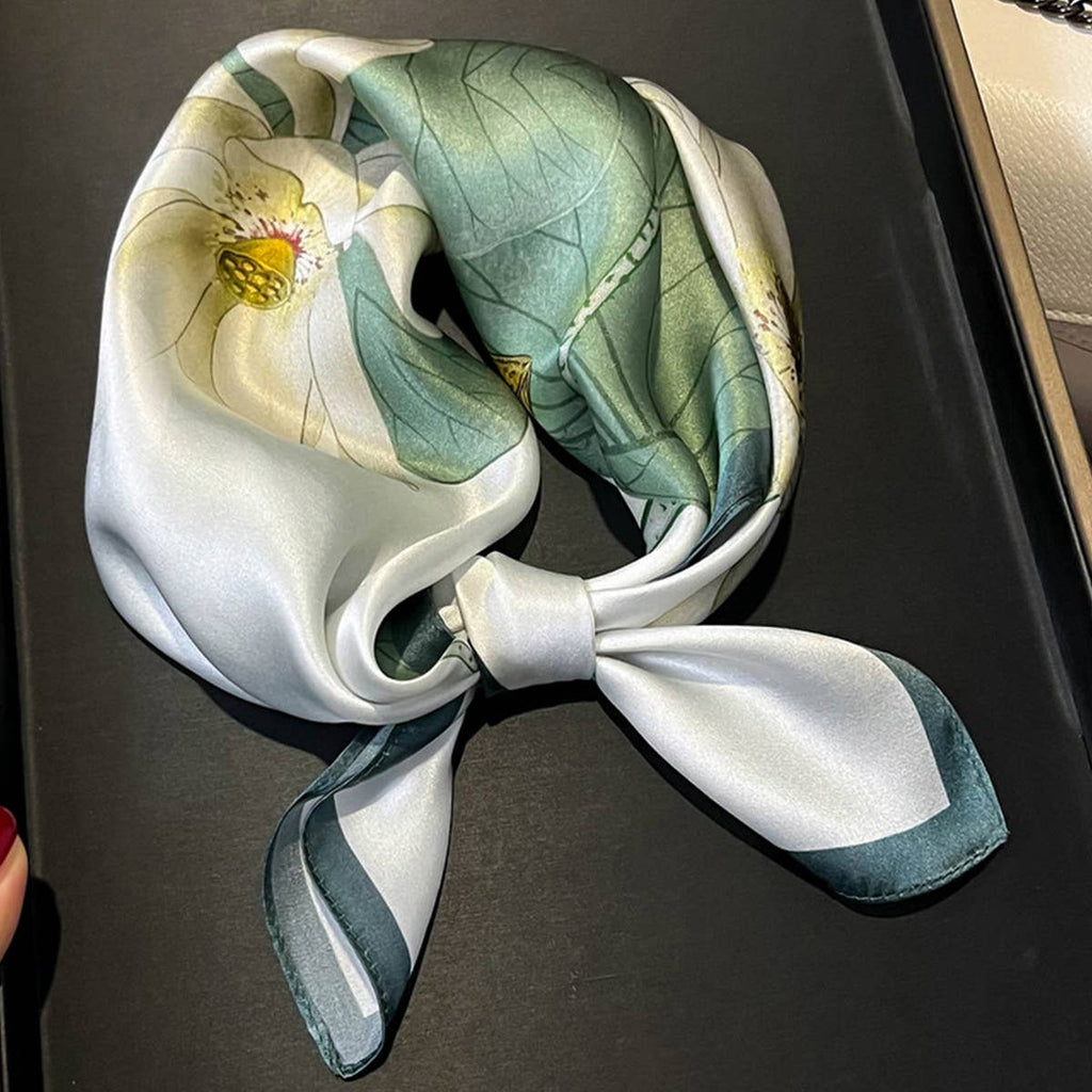 Silk Camellia Scarf - Versatile Sun Protection_CWASC0545