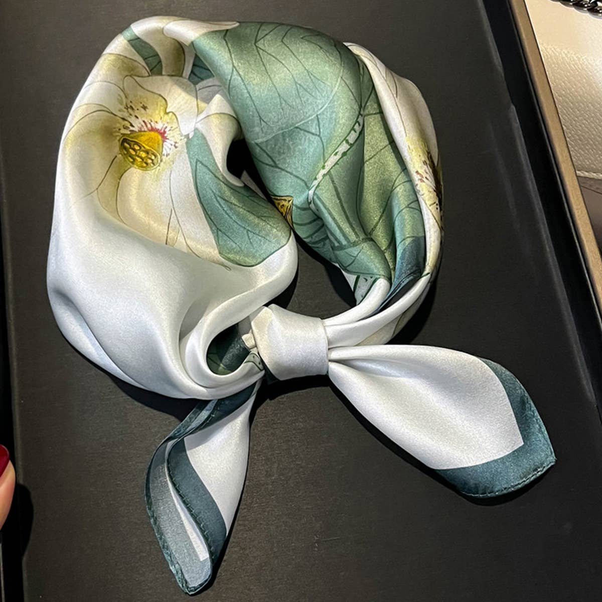 Silk Camellia Scarf - Versatile Sun Protection_CWASC0545