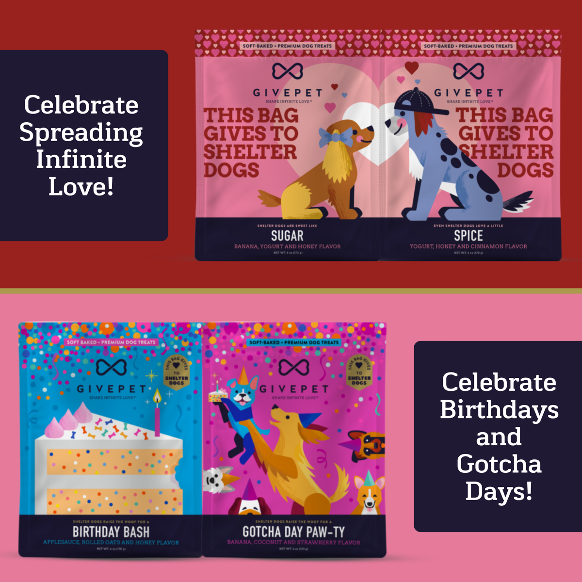 GivePet Birthday Bash Soft-Baked Dog Treats
