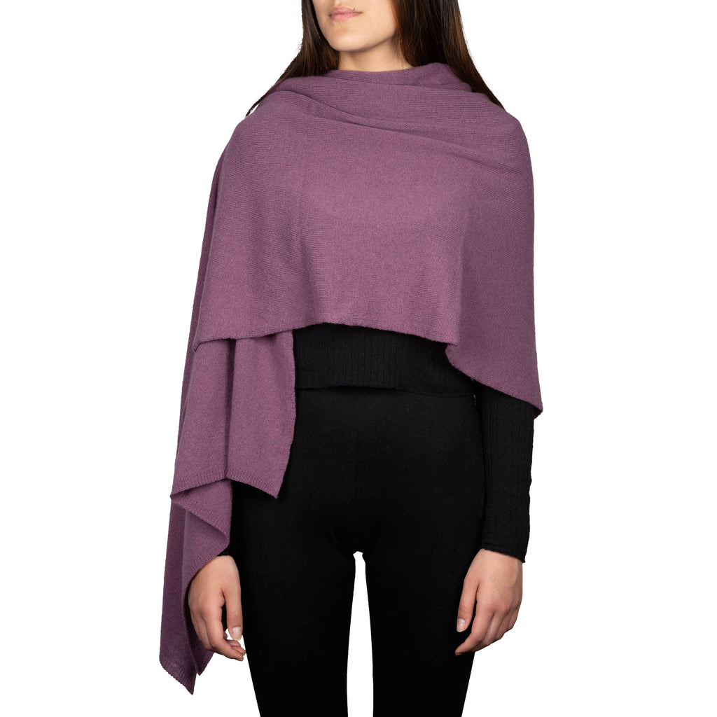 Benny Top - Classic pure cashmere stole for women: Rosa baby