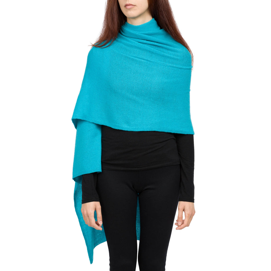 Benny Top - Classic pure cashmere stole for women: Rosa baby