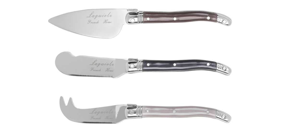 French Home 3 Piece Laguiole Cheese Knives - Warm Spice