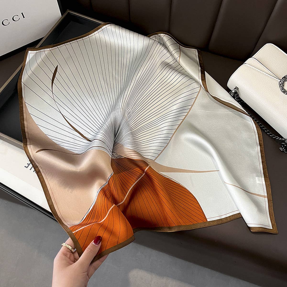 Silk Square Scarf - Elegant Mulberry Wrap_CWASC0547