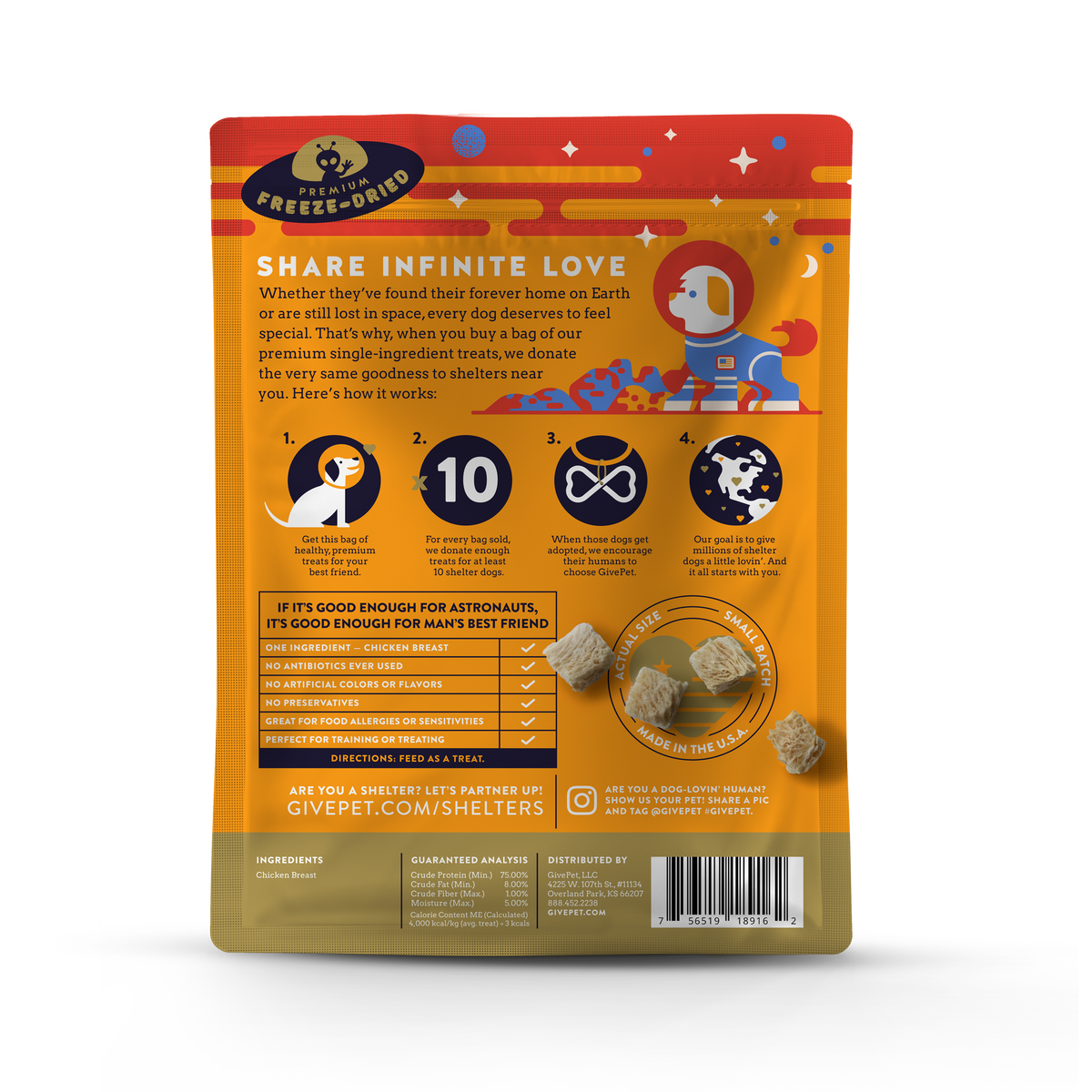 GivePet Mars Rover Freeze-Dried Dog Treats