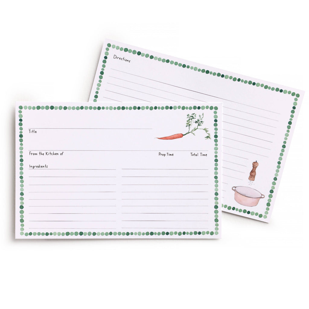 Farm to Table Recipe Card Set, 12 Cards