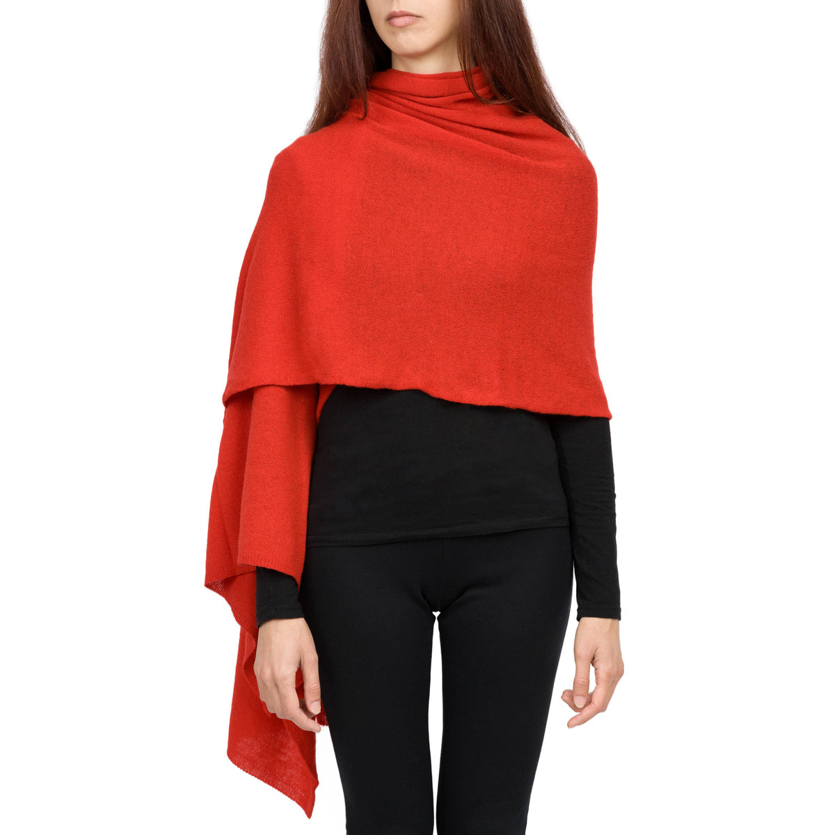 Benny Top - Classic pure cashmere stole for women: Rosa baby