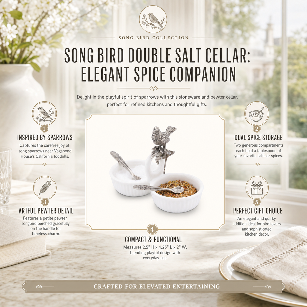 Song Bird Dbl Salt Cellar