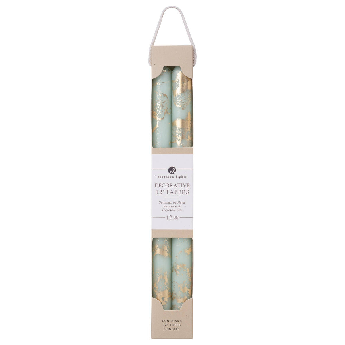12" Decorative Taper Candles 2pk