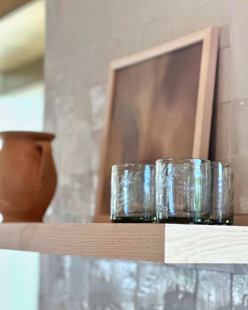 Hand-etched Tumbler Glass