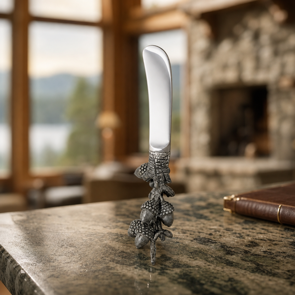 Pewter Acorn & Oak Leaf Handle Spreader