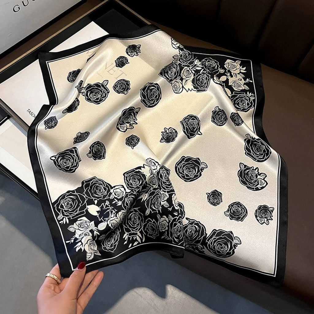 Silk Square Scarf - Mulberry Silk, Elegant Design_CWASC0536