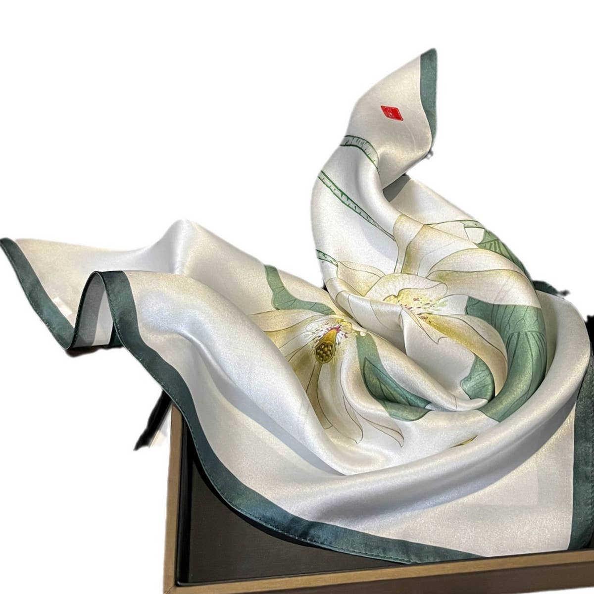 Silk Camellia Scarf - Versatile Sun Protection_CWASC0545