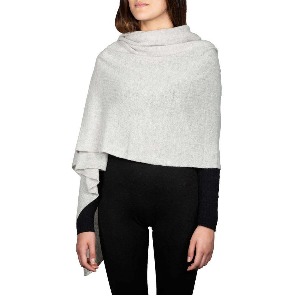 Benny Top - Classic pure cashmere stole for women: Rosa baby