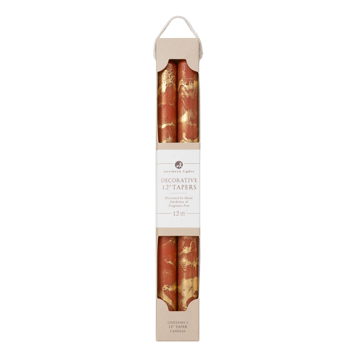 12" Decorative Taper Candles 2pk