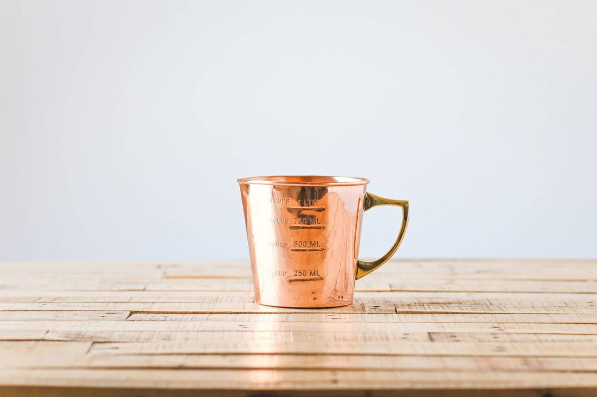 Copper Liquid Measuring Cup - 4 Cup
