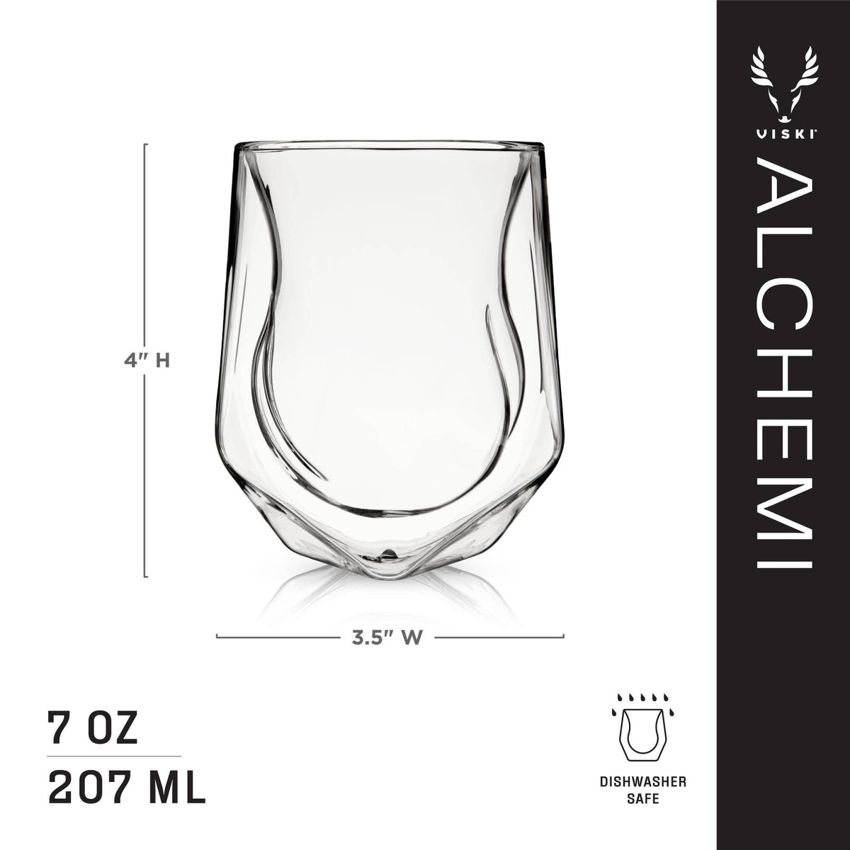 Alchemi™ Double Walled Aerating Tasting Glass Set of 2