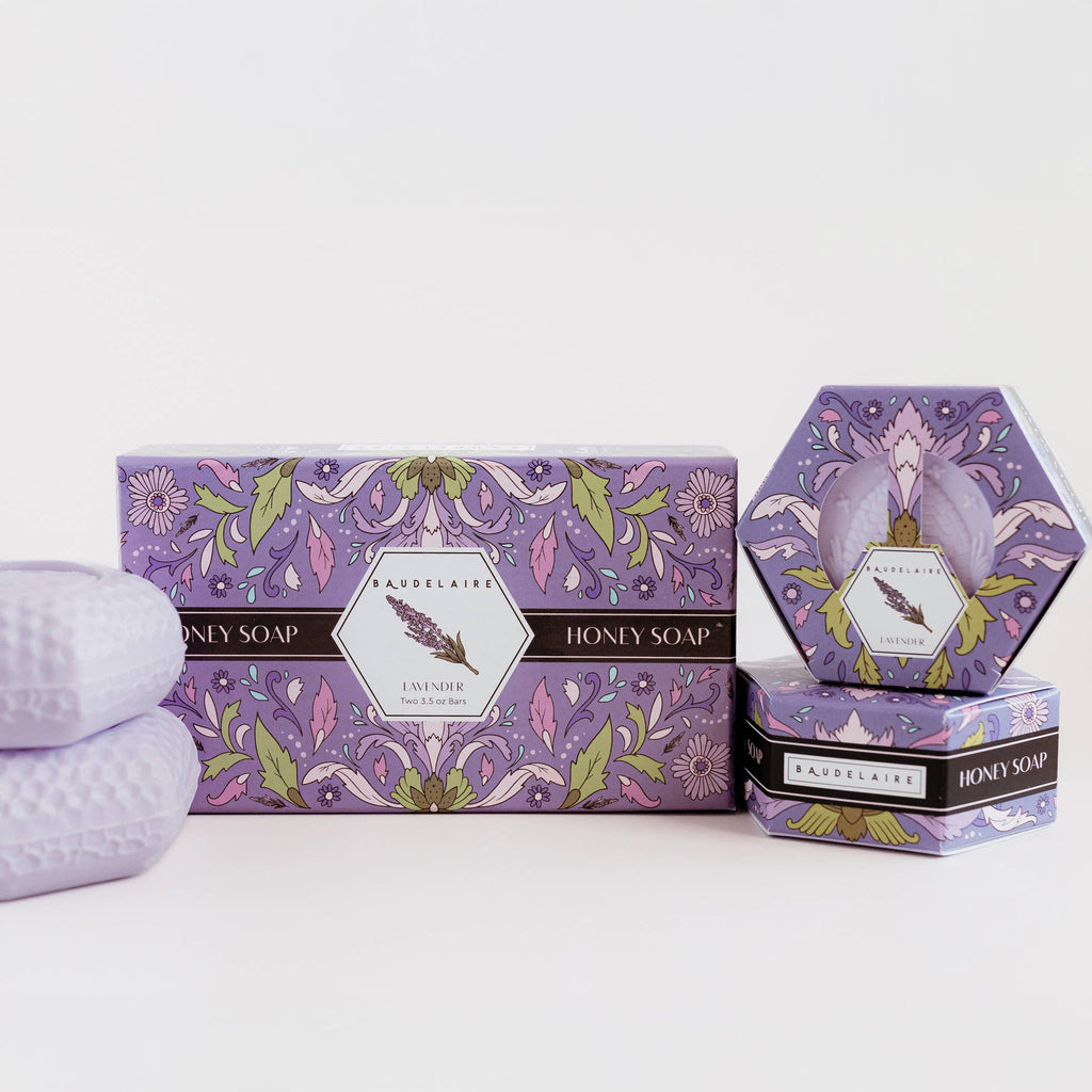Lavender Honey Soap 3.5oz - Cylinder & 36 Bars
