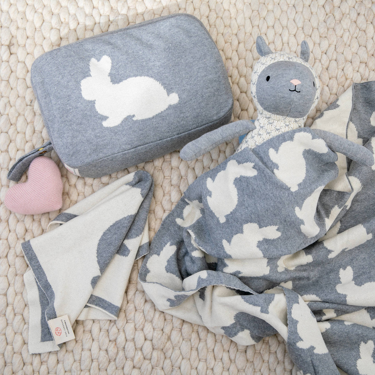 Bunny Baby Blanket Travel Kit