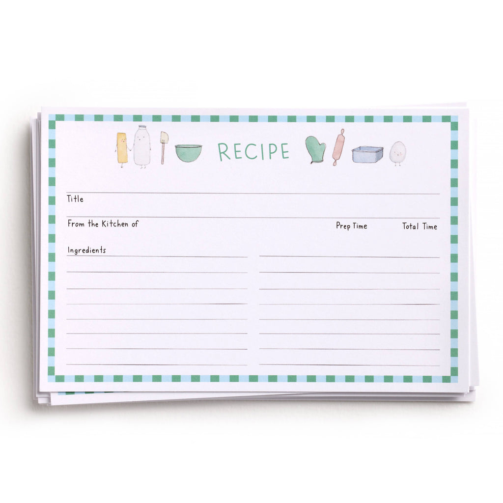 Dessert First Recipe Card Set, 12 Cards