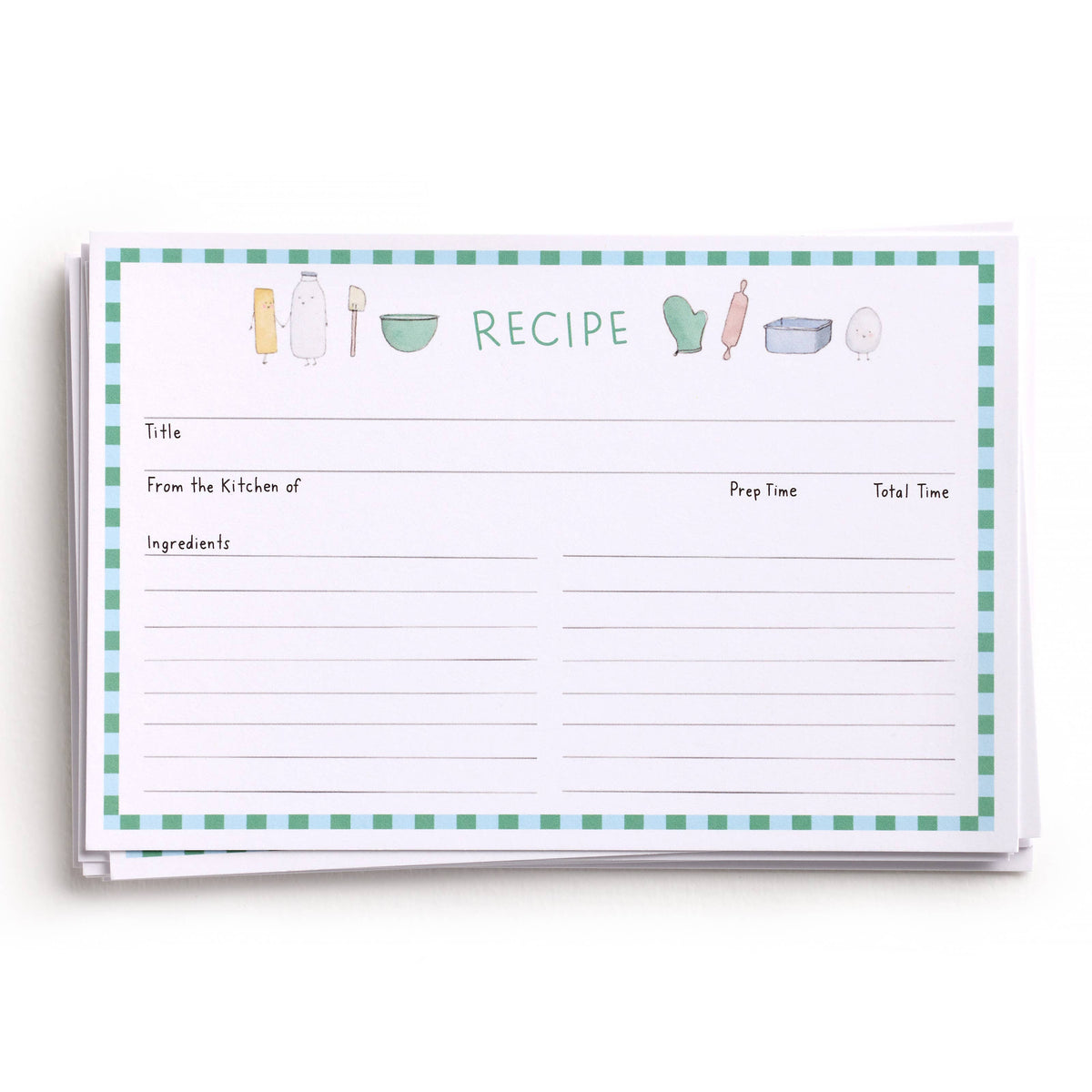 Dessert First Recipe Card Set, 12 Cards