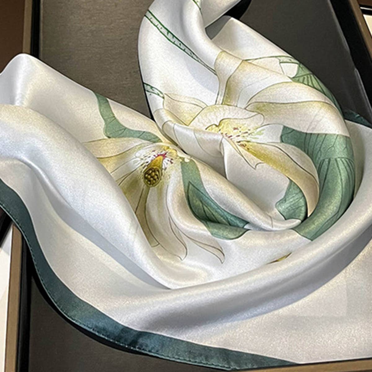 Silk Camellia Scarf - Versatile Sun Protection_CWASC0545