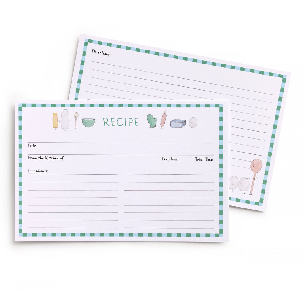 Dessert First Recipe Card Set, 12 Cards
