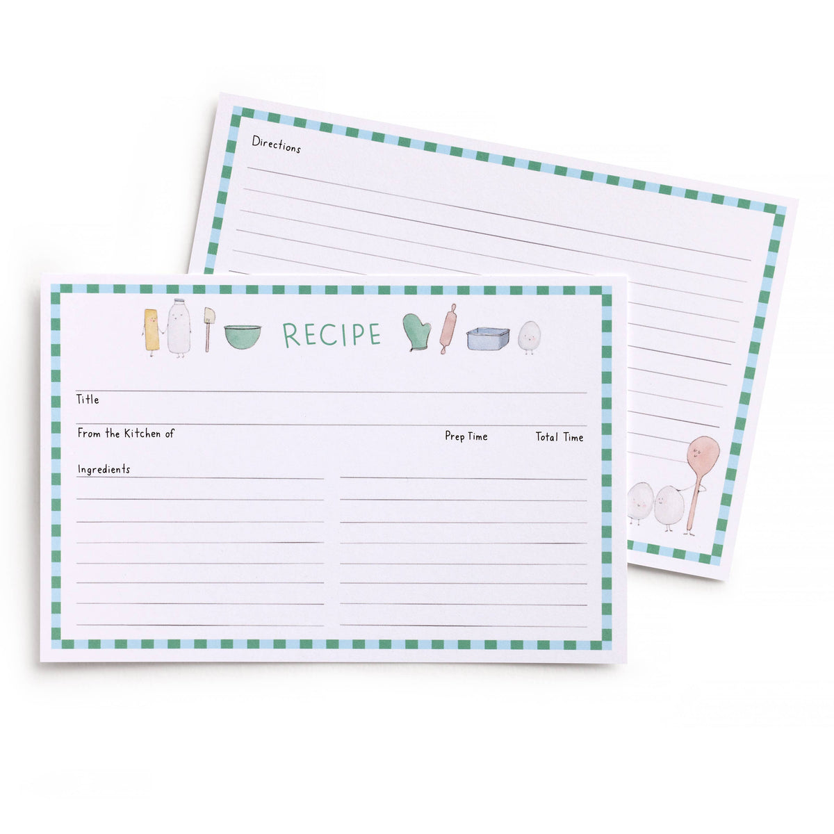 Dessert First Recipe Card Set, 12 Cards