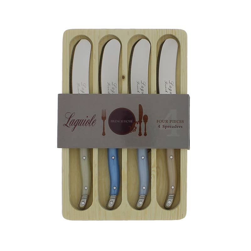 Laguiole 4-Piece Spreader Set with Two-Tone Handles