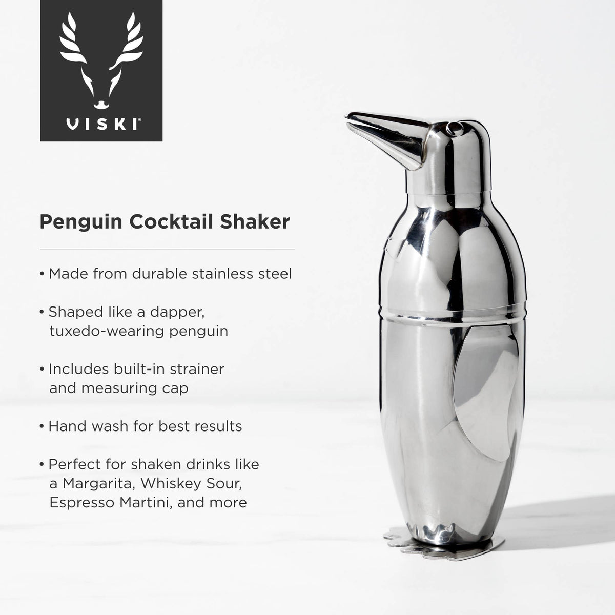 Irving™ Stainless Steel Penguin Cocktail Shaker