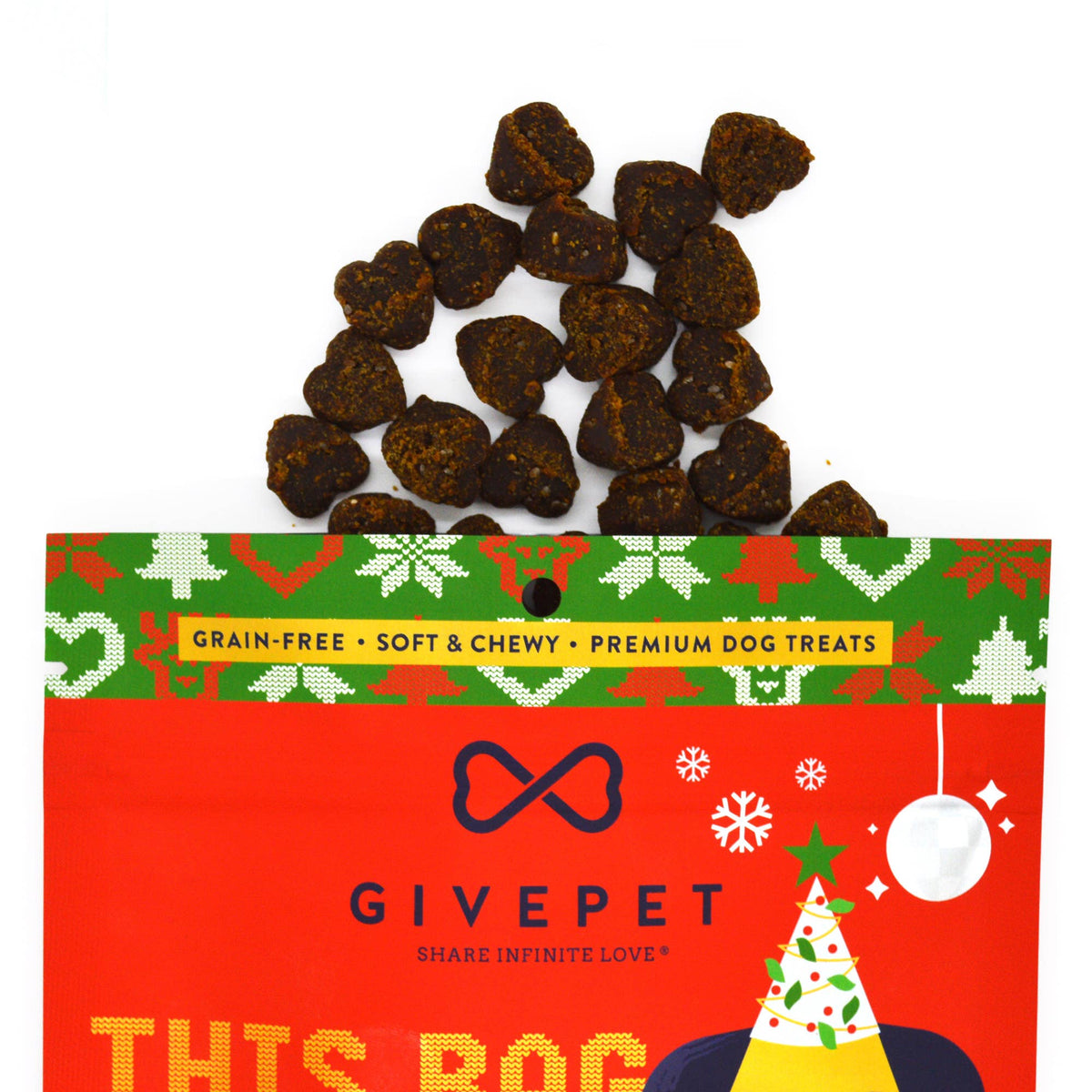 GivePet Pugly Sweater Party Holiday Dog Treat
