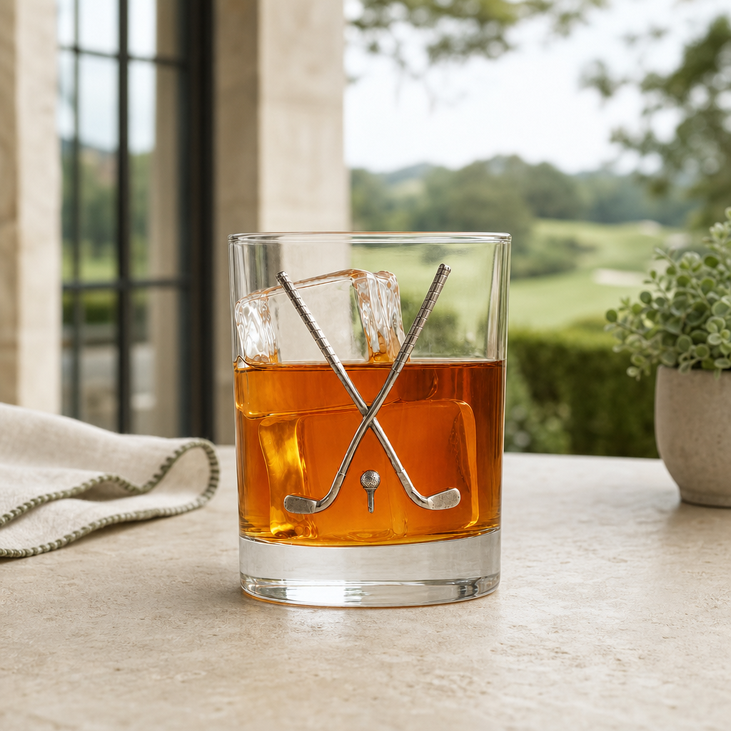 Golf Club Double Old Fashioned Glass