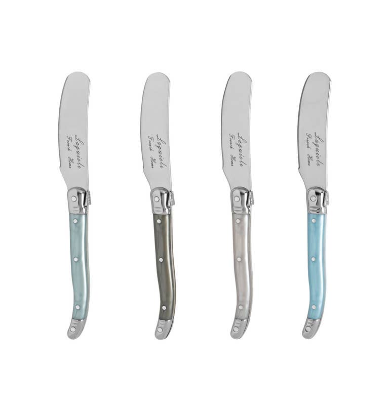 Laguiole 4-Piece Spreader Set with Mother of Pearl Handles
