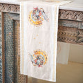 Darling Lemon Turkeys linen table runner, 13 x 66 inches