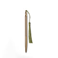 24k gold plated ballpoint pen with rust tassel by Roomytown
