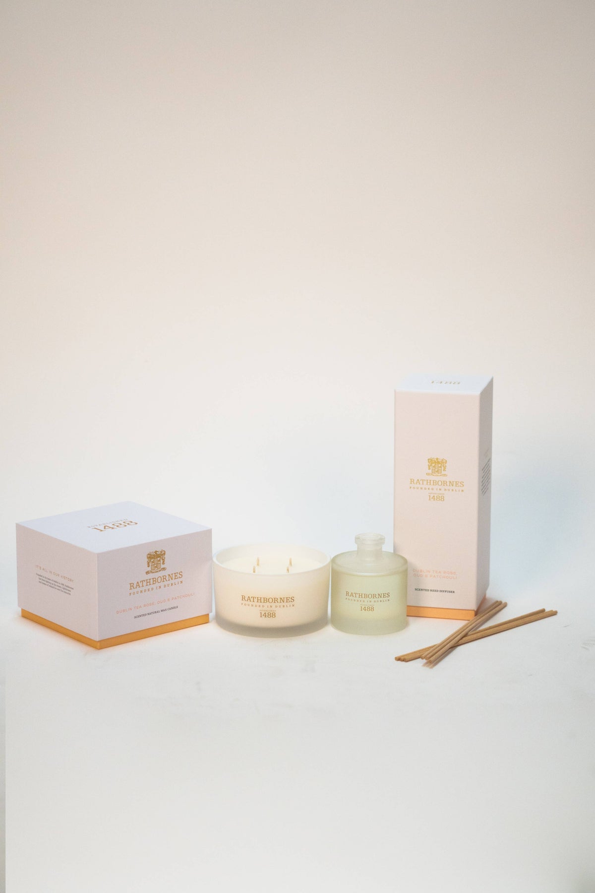Dublin Tea Rose, Oud & Patchouli Scented Luxury Candle