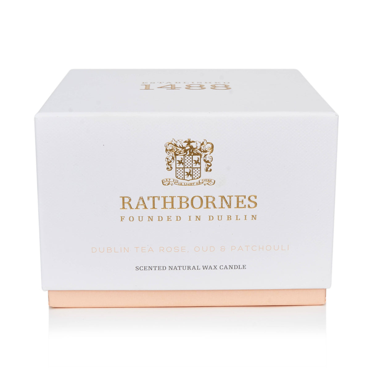 Dublin Tea Rose, Oud & Patchouli Scented Luxury Candle