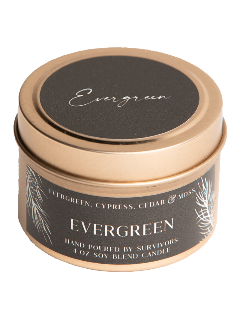 Evergreen 4 oz Travel Tin Candle