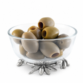 Olive Grove Glass & Pewter Bowl