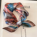 Silk Square Scarf - Spring Oil Painting Print Wrap_CWASC0614