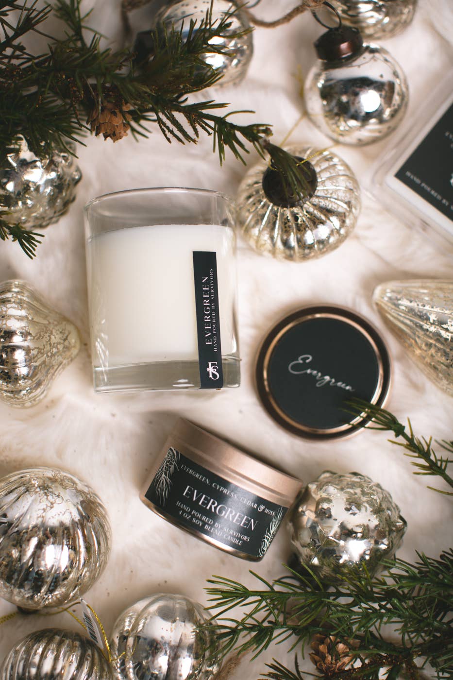 Evergreen 4 oz Travel Tin Candle