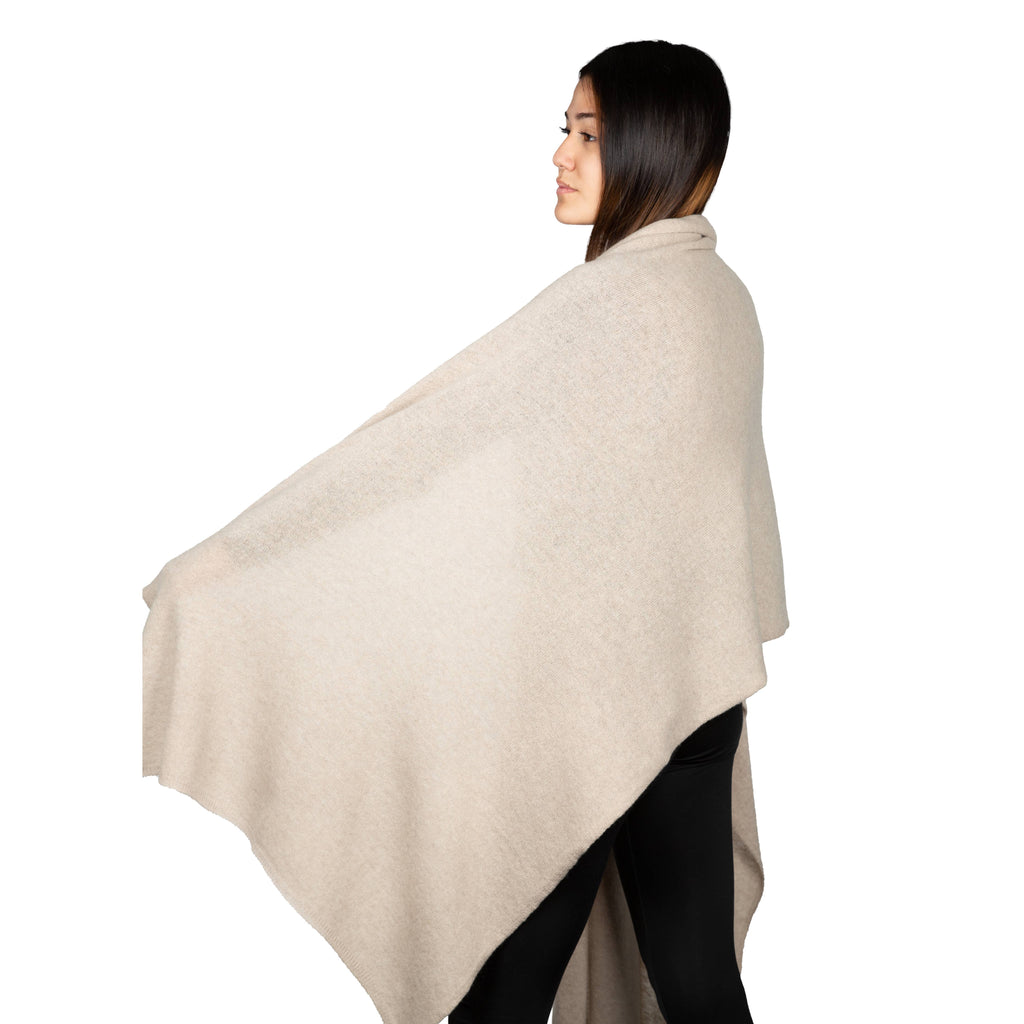 Benny Top - Classic pure cashmere stole for women: Rosa baby
